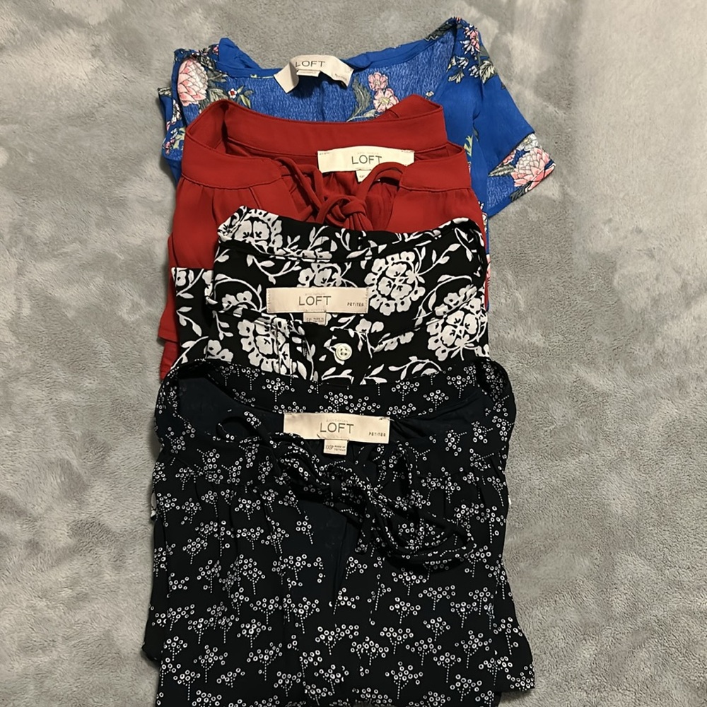 Four Pcs LOFT tops ( blouses )